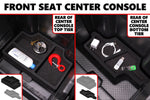 Center Console Organizer 4 Piece Set Vehicle Inserts Fits Ram 1500 2019 for Full Floor Console