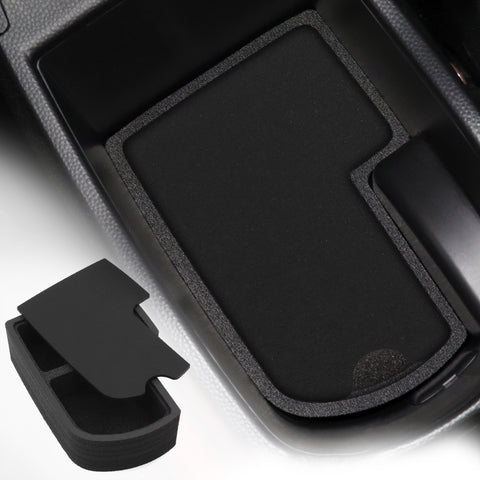 Center Console Organizer Vehicle Insert Secret Compartment Tray Compatible with Kia Soul 2014-2019 Black Anti-Rattle