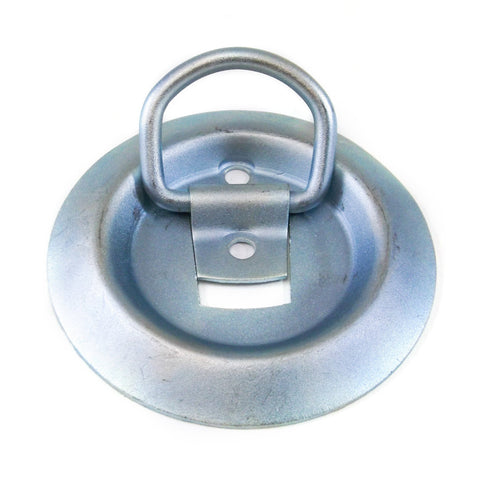 Tie Down D Pan Fitting Recessed 1.5 Inches Inch with 4 Inch Base - Trailer Cargo Truck 1,200 Lbs