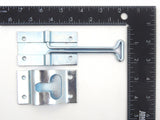 25 Metal T-Style Door Holder Entry Door Catches 4 Inch Long Compatible with RV Trailer Camper Exterior Door Hold Hook & Keeper Hardware Zinc Plated Steel