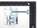 3 Metal T-Style Door Holder Entry Door Catches 4 Inch Long Compatible with RV Trailer Camper Exterior Door Hold Hook & Keeper Hardware Zinc Plated Steel