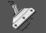 1 Ball Stud Mounting Bracket 10mm Compatible with Gas Prop Strut Spring Lift for RV Camper Toolbox Tonneau Covers Cabinets and More Coated Steel Angled Base Outside Offset Mount