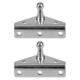2 Ball Stud Mounting Brackets 10mm Compatible with Gas Prop Strut Spring Lift for RV Camper Toolbox Tonneau Covers Cabinets and More Coated Steel Angled Base Outside Mount