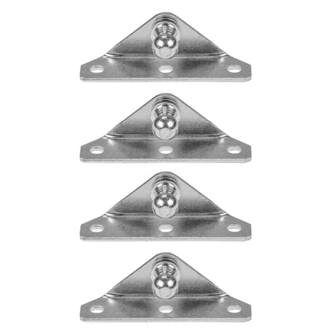 4 Ball Stud Mounting Brackets 10mm Compatible with Gas Prop Strut Spring Lift for RV Camper Toolbox Tonneau Covers Cabinets and More Coated Steel Angled Base Inside Mount