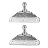 2 Ball Stud Mounting Brackets 10mm Compatible with Gas Prop Strut Spring Lift for RV Camper Toolbox Tonneau Covers Cabinets and More Coated Steel Angled Base Outside Offset Mount