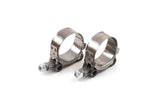 2 Premium 304 Stainless Steel T-Bolt Turbo Silicone Hose Clamps 1.5 Inches 38-44mm