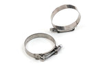 2 Premium 304 Stainless Steel T-Bolt Turbo Hose Clamps 3.5 Inches 82-90mm