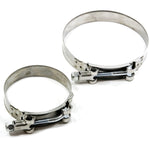 1 ea 3 Inches & 4 Inches Stainless Metal Steel T Bolt Hose Clamps Assortment Kit Variety 2pc