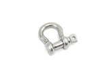 2 Stainless Steel 3/8 Inch 9.5mm Anchor Shackle Bow Pin Chain Ring 2000 Pound