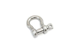 1 Stainless Steel 3/8 Inch 9.5mm Anchor Shackle Bow Pin Chain Ring 2000 Pound