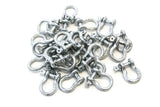25 Galvanized Steel Bow Shackle & Screw Pin Anchor 1/4 Inch Rigging WLL 1000 lbs
