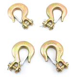 (4) Forged 1/4 Inches Clevis Slip Hooks with Latches - Grade 70