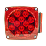 LED Square Red Trailer Turn/Signal/Stop Light Left Submersible DOT Under 80