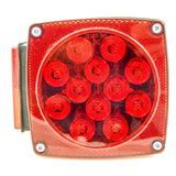 LED Square Red Trailer Turn/Signal/Stop Light Right Submersible DOT Under 80