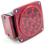 LED Square Red Trailer Turn/Signal/Stop Light Right Submersible DOT Under 80
