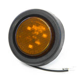 Amber LED 2 Inches Round Side Marker Light Kits with Grommet Truck Trailer RV