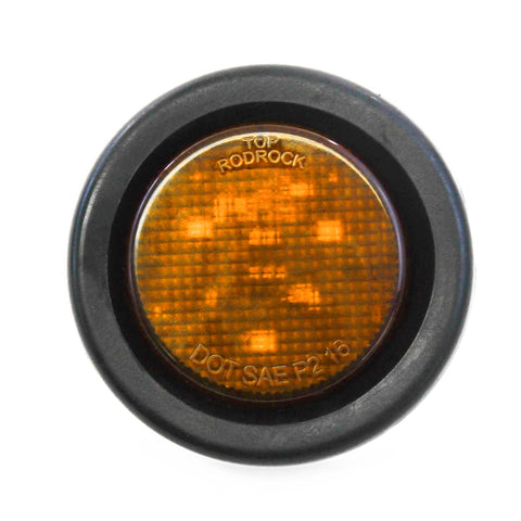 Amber LED 2 Inches Round Side Marker Light Kits with Grommet Truck Trailer RV