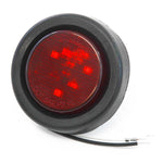 Red LED 2 Inches Round Side Marker Light Kits with Grommet Truck Trailer RV - Bulk Set of 100