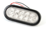 (10) 6 Inches Oval Clear LED Reverse Back-up Light Flush Mount Trailer Truck