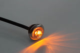 Clear/Amber LED Marker Light 3/4 Inches Trailer Bright Stainless Trim