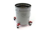 5 Gallon Drum Bucket Dolly Dollies Steel Frame Easy Push Roll Swivel Casters - Set of 468