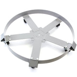 Extra 55 Gallon Drum Dolly Swivel Casters Steel Frame Non Tip 1250 lbs 5 Wheel - Bulk Set of 138