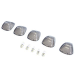Fits Ford Super Duty 1999-2016 SD 5-Piece Smoked Lens White LED Cab Roof Running Marker Light Set DOT Compliant