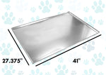 Set of 30 - Metal Replacement Tray for Dog Crate 41 x 27.375 x 1 Inches Heavy Duty Stainless Steel Kennel Cage Pan Leakproof Liner Chew Proof Compatible with Midwest iCrate, New World and More