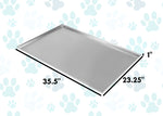 Set of 30 - Metal Replacement Tray for Dog Crate 35.5 x 23.25 Heavy Duty Galvanized Steel Chew Proof Kennel Cage Pan Leakproof Liner