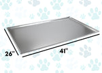 Metal Replacement Tray for Dog Crate 41 x 26 x 1 Inches Heavy Duty Galvanized Steel Chew Proof Kennel Cage Pan Leakproof Liner Compatible with MidWest iCrate, New World and More