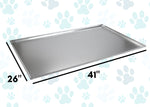 Set of 60 - Metal Replacement Tray for Dog Crate 41 x 26 x 1 Inches Heavy Duty Stainless Steel Chew Proof Kennel Cage Pan Leakproof Liner Compatible with Midwest iCrate, New World and More
