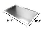 Metal Replacement Tray for Dog Crate 46.5 x 27.5 x 1 Inches Heavy Duty Galvanized Steel Kennel Cage Pan Leakproof Liner Chew Proof Compatible with MidWest iCrate, New World and More