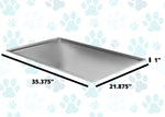 Set of 120 - Metal Replacement Tray for Dog Crate 35.375 x 21.875 Heavy Duty Galvanized Steel Chew Proof Kennel Cage Pan Leakproof Liner Compatible with Midwest iCrate and More