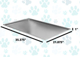 Set of 30 - Metal Replacement Tray for Dog Crate 35.375 x 21.875 Heavy Duty Galvanized Steel Chew Proof Kennel Cage Pan Leakproof Liner Compatible with Midwest iCrate and More