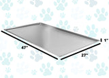 Set of 30 - Metal Replacement Tray for Dog Crate 47 x 27 x 1 Inches Heavy Duty Stainless Steel Chew Proof Kennel Cage Pan Leakproof Liner Compatible with Midwest and More