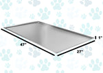 Set of 60 - Metal Replacement Tray for Dog Crate 47 x 27 x 1 Inches Heavy Duty Galvanized Steel Chew Proof Kennel Cage Pan Leakproof Liner Compatible with Midwest and more
