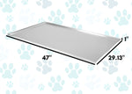 Metal Replacement Tray for Dog Crate 47 x 29.125 x 1 Inches Heavy Duty Galvanized Steel Chew Proof Kennel Cage Pan Leakproof Liner Compatible with MidWest iCrate, New World and More