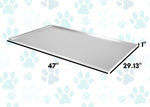 Set of 90 - Metal Replacement Tray for Dog Crate 47 x 29.125 x 1 Inches Heavy Duty Galvanized Steel Chew Proof Kennel Cage Pan Leakproof Liner Compatible with MidWest iCrate, New World and More