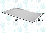 Set of 120 - Metal Replacement Tray for Dog Crate 47 x 29.125 x 1 Inches Heavy Duty Galvanized Steel Chew Proof Kennel Cage Pan Leakproof Liner Compatible with MidWest iCrate, New World and More