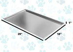Set of 180 - Metal Replacement Tray for Dog Crate 29 x 18 x 1 Inches Heavy Duty Galvanized Steel Chew Proof Kennel Cage Pan Leakproof Liner Compatible with Midwest iCrate, New World and More