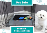 Metal Replacement Tray for Dog Crate 35.5 x 23.25 Heavy Duty Stainless Steel Chew Proof Kennel Cage Pan Leakproof Liner