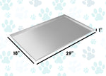 Metal Replacement Tray for Dog Crate 29 x 18 x 1 Inches Heavy Duty Stainless Steel Chew Proof Kennel Cage Pan Leakproof Liner Compatible with Midwest iCrate, New World and More
