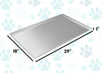 Set of 60 - Metal Replacement Tray for Dog Crate 29 x 18 x 1 Inches Heavy Duty Stainless Steel Chew Proof Kennel Cage Pan Leakproof Liner Compatible with Midwest iCrate, New World and More