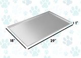 Set of 180 - Metal Replacement Tray for Dog Crate 29 x 18 x 1 Inches Heavy Duty Stainless Steel Chew Proof Kennel Cage Pan Leakproof Liner Compatible with Midwest iCrate, New World and More