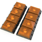 8 Amber LED Side Marker Lights 4 Inches Truck Trailer Pickup Boat Bright