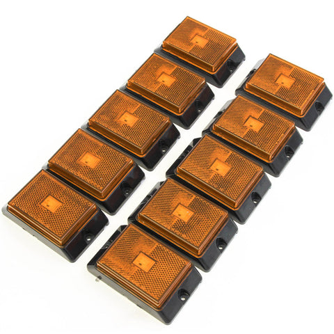 10 Amber LED Side Marker Lights 4 Inches Truck Trailer Pickup Boat Bright