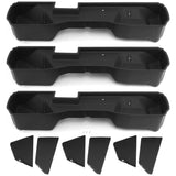 3 Under Seat Storage Box with Dividers fits Double Cab Fits Chevy Silverado & GMC Sierra 1500 (2014-2018) & More