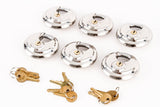 6 Armor Disc Padlock Trailer Brass Cylinder Storage Locks Stainless Keyed Same