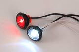(2) 3/4 Inches Red & Clear LED Clearance Side Marker Lights Truck Trailer Pickup