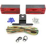 LED Submersible LowProfile Rectangle Light Kit Boat Marine & 2 Clear Side Marker